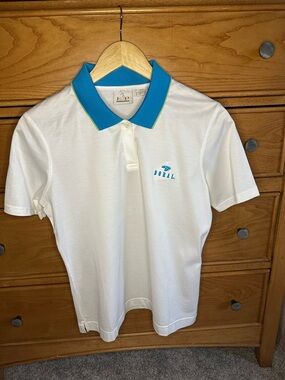 NWT EP Pro White Short Sleeve Polo Pullover Golf Polo Cotton Medium Doral Miami